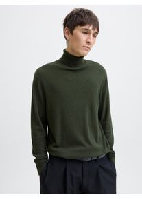 Jack & Jones Rollkragenpullover JACK & JONES "JJEEMIL KNIT ROLL NECK NOOS", Herren, Gr. S, bunt (duffel bag), Strick, Obermaterial: 60% Baumwolle, 20% Nylon, 20% Viskose, unifarben, regular fit normal, Rundhals, Rippb&uuml;ndchen, Pullover Rollkragenpullover, Baumwollmischung, regular fit