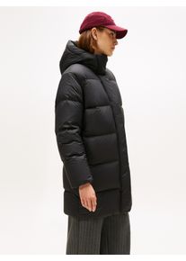 Steppmantel Tommy Hilfiger "MODERN DOWN REG COAT", Damen, Gr. XXL (44), schwarz, Steppware, Obermaterial: 100% Polyester. F&uuml;llung: 90% Daunen, 10% Federn, unifarben, M&auml;ntel Steppmantel, mit w&auml;rmenden Material gef&uuml;ttert