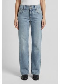 Gerade Jeans Pepe Jeans "STRAIGHT JEANS LW", Damen, Gr. 28, L&auml;nge 30, light blau used, Denim/Jeans, Obermaterial: 99% Baumwolle, 1% Elasthan, straight fit lang, Jeans Gerade Jeans, mit doppeltem Knopfverschluss