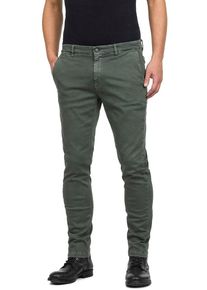 Chinohose Replay "ZEUMAR Hyperflex", Herren, Gr. 30, L&auml;nge 34, gr&uuml;n (khaki), Denim/Jeans, Obermaterial: 85% Baumwolle, 10% Polyester, 5% Elasthan, washed, slim fit normal, Hosen Chinohose, im Slim Fit
