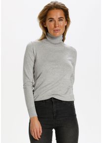 Rollkragenpullover Saint Tropez "J2046, MilaSZ Rollneck", Damen, Gr. XXL, grau (pearl grau mel ange), Strick, Obermaterial: 80% Viskose, 20% Polyamid, unifarben, normal normal, Rundhals, Rippb&uuml;ndchen, Pullover Rollkragenpullover, Viskosemischung, Classic fit