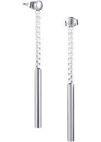 Paar Ohrstecker Firetti "Schmuck Geschenk Edelstahl Ohrschmuck Ohrringe Venezianerkette Color", silber (wei&szlig;, edelstahlfarben), Ohrringe, Damen, Edelstahl, Paar Ohrstecker