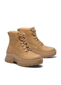 Schn&uuml;rstiefelette Timberland "ROXIE LANE MID LACE UP BOOT", Damen, Gr. 37,5, braun (wheat full grain), Leder, Schuhe Schn&uuml;rstiefelette, Winterschuhe, Winterstiefel, Schn&uuml;rboots, Winterboots