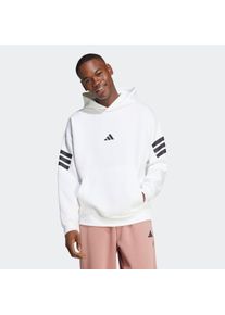 Kapuzensweatshirt adidas Sportswear "M FI 3S HD", Herren, Gr. M, wei&szlig;, Obermaterial: 67% Polyester, 33% Baumwolle, normal, Rundhals, Sweatshirts Kapuzensweatshirt