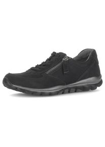 Keilsneaker ROLLINGSOFT, Damen, Gr. 39, schwarz, Nubukleder, unifarben, Schuhe Keilsneaker, Freizeitschuh, Halbschuh, Schn&uuml;rschuh mit Logo an der Ferse