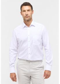 Langarmhemd Eterna "MODERN FIT", Herren, Gr. 40, Normalgr&ouml;&szlig;en, wei&szlig;, 100% Baumwolle, tailliert, Manschette, Hemden Langarmhemd, NON IRON (b&uuml;gelfrei)