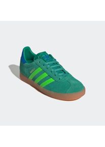 Sneaker adidas originals "GAZELLE KIDS", Damen, Gr. 37, gr&uuml;n (semi court gr&uuml;n, solar gr&uuml;n, blaubird), Leder, Schuhe Sneaker, f&uuml;r Kinder