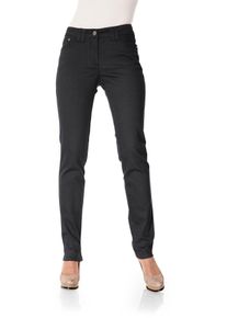 R&ouml;hrenhose Heine, Damen, Gr. 46, Normalgr&ouml;&szlig;en, schwarz, 98% Baumwolle, 2% Elasthan, unifarben, lang, Hosen R&ouml;hrenhose