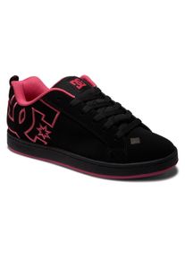 Sneaker DC Shoes "Court Graffik", Damen, Gr. 6,5(37,5), bunt (schwarz, schwarz, pink), Obermaterial:55, 91% Leder, 38, 75% Synthetik, 5, 34% Microfaser;, Schuhe Sneaker, Topseller