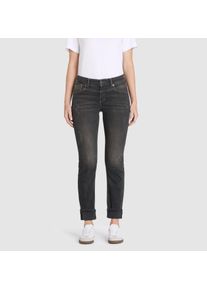 Slim-fit-Jeans MAC "RICH SLIM", Damen, Gr. 38, L&auml;nge 30, schwarz (fancy braun schwarz), Denim/Jeans, Obermaterial: 78% Baumwolle, 12% Lyocell, 7% Elastomultiester, 3% Elasthan, unifarben, slim fit lang, Jeans Slim-fit-Jeans, mit Stretch