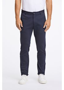 Stoffhose LINDBERGH, Herren, Gr. XXL, N-Gr, blau (navy mix), Web, Obermaterial: 75% Polyester, 22% Viskose, 3% Elasthan, slim fit kn&ouml;chellang, Hosen Stoffhose, mit Stretch