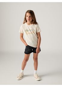Jeansshorts LEVI'S KIDS "LVG GIRLFRIEND SHORTS", Jungen, Gr. 10 (140), N-Gr, high roller, Denim/Jeans, Obermaterial: 69% Baumwolle, 30% Polyester, 1% Elasthan, Jeans Jeansshorts, for GIRLS