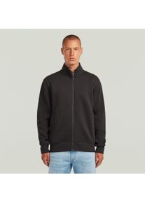 G-Star Raw Sweatjacke G-STAR, Herren, Gr. M, cloack, Sweatware, Obermaterial: 55% Baumwolle, 45% Polyester, unifarben, regular fit normal, Rippb&uuml;ndchen, Sweatjacken Sweatjacke, mit Logostickerei auf der Brust
