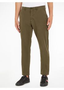 Chinohose Tommy Hilfiger "CHINO CHELSEA GABARDINE GMD", Herren, Gr. 33, L&auml;nge 32, gr&uuml;n (army gr&uuml;n), Web, Obermaterial: 96% Baumwolle, 4% Elasthan, slim fit kn&ouml;chelfrei, Hosen Chinohose, mit Logostickerei auf der Hintertasche