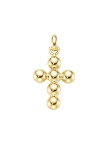 Kreuzanh&auml;nger Luigi Merano "Anh&auml;nger Kreuz Kugel-Optik, Gold 375", gold, Schmuckanh&auml;nger, Damen, Gelbgold 375, Kreuzanh&auml;nger