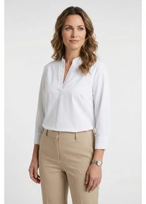 Schlupfbluse Sportalm KITZB&Uuml;HEL, Damen, Gr. 38, wei&szlig;, Web, Obermaterial: 73% Polyamid, 27% Elasthan, clean, unifarben, regular fit h&uuml;ftlang, V-Ausschnitt, eingesetzt angesetztes B&uuml;ndchen, Blusen Schlupfbluse, mit Glitzersteinchen am Ausschnitt