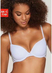 Schalen-BH Nuance, Damen, Gr. 75, Cup B, wei&szlig;, Spitze, Obermaterial: 85% Polyamid, 15% Elasthan, BHs Schalen-BH, im R&uuml;cken aus Spitze, Cups aus Microtouch, Dessous, Topseller