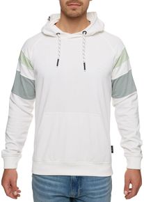 Hoodie INDICODE "INHuman", Herren, Gr. M, wei&szlig; (sanftes wei&szlig;), Sweatware, Obermaterial: 60% Baumwolle, 40% Polyester, regular fit, Rippb&uuml;ndchen, Sweatshirts Hoodie