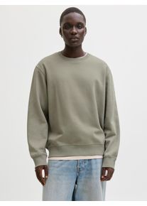 Jack & Jones Sweatshirt JACK & JONES "JJESTAR BASIC SWEAT CREW NECK NOOS", Herren, Gr. XS, gr&uuml;n (vetiver), angeraute Sweatware, Obermaterial: 70% Baumwolle, 30% Polyester, unifarben, relaxed fit taillenbedeckt, Rundhals, Rippb&uuml;ndchen, Sweatshirts Sweatshirt, mit Rundhalsausschnitt