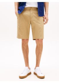 Shorts Tommy Hilfiger "HARLEM SHORT 1985", Herren, Gr. 33, N-Gr, braun (camel), Stoff, Obermaterial: 97% Baumwolle, 3% Elasthan, Basic, relaxed fit kniefrei, Hosen Shorts, in klassischem Design