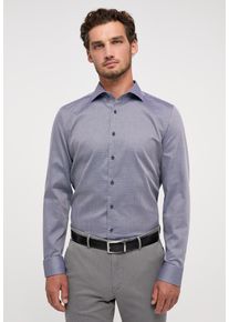 Langarmhemd Eterna "SLIM FIT", Damen, Gr. 41, Extra verl&auml;ngerter Arm, mittelblau, 100% cotton, schmal, Manschette, Hemden Langarmhemd