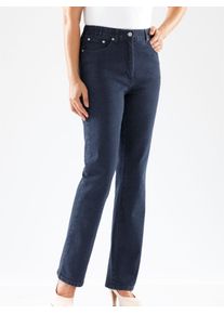5-Pocket-Jeans Casual Looks, Damen, Gr. 46, Normalgr&ouml;&szlig;en, blau (dunkelblau), 98% Baumwolle, 2% Elasthan, unifarben, lang, Jeans 5-Pocket-Jeans