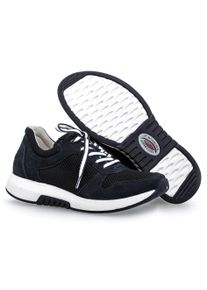 Keilsneaker ROLLINGSOFT, Damen, Gr. 42, blau (nachtblau), Nubukleder, Textil, Schuhe Keilsneaker, Freizeitschuh, Halbschuh, Schn&uuml;rschuh mit Logo an der Ferse