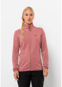 Fleecejacke Jack Wolfskin "KOLBENBERG FZ W", Damen, Gr. XS, rot (mineral, rot), Obermaterial: 95% Polyester, 5% sonstige Fasern. Futter: 100% Polyester, Jacken Fleecejacke