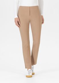 Stretch-Hose Stehmann "INA", Damen, Gr. 46, N-Gr, braun (camel), Web, Obermaterial: 72% Viskose, 25% Polyamid, 3% Elasthan, figurbetont kn&ouml;chellang, Hosen Stretch-Hose, mit Stretch