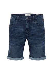 Jeansshorts Blend "Shorts BHBendigo", Herren, Gr. L, N-Gr, blau (denim dunkelblau), Obermaterial: 70% Baumwolle CO. 24% Polyester PES. 4% Viskose CV. 2% Elasthan EL., Jeans Jeansshorts