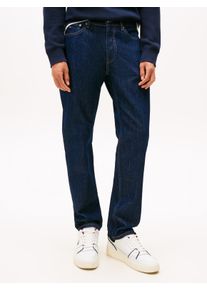 Slim-fit-Jeans Tommy Jeans "Ryan Regular Slim Straight", Herren, Gr. 30, L&auml;nge 32, blau (denim schwarz4), Denim/Jeans, Obermaterial: 99% Baumwolle, 1% Elasthan, regular fit lang, Jeans Slim-fit-Jeans, Slim‑Straight‑Jeans aus hochwertigem Denim regul&auml;rer Leibh&ouml;he
