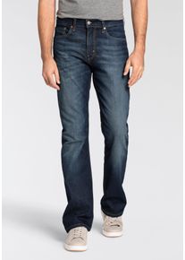 Levi's Bootcut-Jeans LEVI'S "527 SLIM BOOT CUT", Herren, Gr. 31, L&auml;nge 34, blau (comin round the moun), Denim/Jeans, Obermaterial: 99% Baumwolle, 1% Elasthan, slim fit, Jeans Bootcut-Jeans, in cleaner Waschung