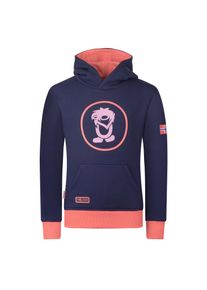 Kapuzensweatshirt Trollkids "KIDS TROLL SWEATER", M&auml;dchen, Gr. 110, rosa (deep violet, coral pink, light violet), Jersey, Obermaterial: 80% Baumwolle, 20% Polyester, Sweatshirts Kapuzensweatshirt