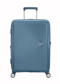 Hartschalen-Trolley American Tourister "SOUNDBOX, in verschiedenen Farben und Gr&ouml;&szlig;en", Herren, Gr. B/H/T: 47cm x 67cm x 29cm 71,5 l, blau (stone blau), Polypropylen, unifarben, Koffer Hartschalen-Trolley, Reisekoffer Trolley Aufgabegep&auml;ck TSA-Zahlenschloss Volumenerweiterung