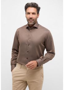 Langarmhemd Eterna "MODERN FIT", Damen, Gr. 45, verl&auml;ngerte &Auml;rmell&auml;ngen, taupe, 100% cotton, tailliert, Manschette, Hemden Langarmhemd, NON IRON (b&uuml;gelfrei)