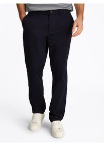 Chinohose Tommy Hilfiger "DENTON CHINO SATIN", Herren, Gr. 30, L&auml;nge 34, blau (desert sky), Web, Obermaterial: 98% Baumwolle, 2% Elasthan, unifarben, gerade normal, Hosen Chinohose, mit Ges&auml;&szlig;taschen mit Knopf, Logostickerei