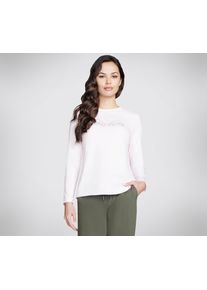 Langarmshirt Skechers, Damen, Gr. M (38/40), lila (lila snow), Obermaterial: 52% Baumwolle, 48% Polyester, Rundhals, Shirts Langarmshirt