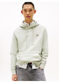 Hoodie Tommy Jeans "TJM REG BADGE HOODIE EXT", Herren, Gr. L, misty sage tonal, Sweatware, Obermaterial: 100% Baumwolle, unifarben, regular fit h&uuml;ftlang, Rundhals, eingesetzt,&Auml;rmel ohne &Auml;rmelschlitz Rippb&uuml;ndchen, Sweatshirts Hoodie, Mit Rundhalsausschnitt