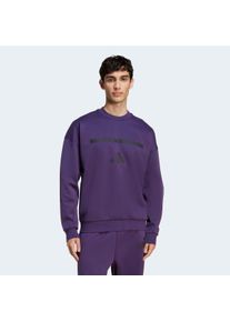 Sweatshirt adidas Sportswear "M Z.N.E. CRW", Herren, Gr. S, aurora plum, Obermaterial: 57% Polyester, 43% Baumwolle, Rundhals, Sweatshirts Sweatshirt