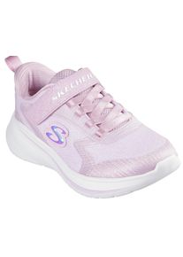 Sneaker Skechers "WAVE 92", M&auml;dchen, Gr. 33, rosa (hellrosa, kombiniert), Textil, Glitzer, Schuhe Sneaker, Freizeitschuh mit Klettverschluss, Gr&ouml;&szlig;enschablone zum Download