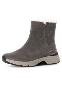 Winterboots ROLLINGSOFT, Damen, Gr. 42, grau, Veloursleder, Schuhe Winterboots, Keilabsatz, Stiefelette mit der typischen rollingsoft-Laufsohle