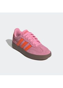 Sneaker adidas Sportswear "BARREDA", Damen, Gr. 43, orange (bliss pink, impact orange, gum5), Leder, Synthetik, Schuhe Sneaker, inspiriert vom Design des adidas handball spezial