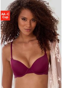 Schalen-BH Nuance, Damen, Gr. 80, Cup C, lila (cassis), Spitze, Obermaterial: 85% Polyamid, 15% Elasthan, BHs Schalen-BH, im R&uuml;cken aus Spitze, Cups aus Microtouch, Dessous, Topseller