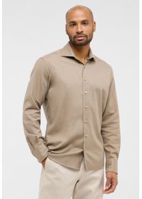 Langarmhemd Eterna "MODERN FIT", Damen, Gr. XXL, US-Gr&ouml;&szlig;en, braun (camel), Flanell, 52% Baumwolle, 10% Schurwolle, 38% Lyocell, tailliert, Manschette, Hemden Langarmhemd, EASY IRON (b&uuml;gelleicht)