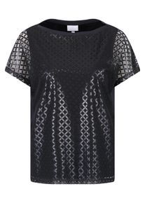 Schlupfbluse Sportalm KITZB&Uuml;HEL, Damen, Gr. 34, schwarz, Web, Obermaterial: 100% Polyester, unifarben, regular fit h&uuml;ftlang, U-Boot-Ausschnitt, angeschnitten abgesteppte Kante, Blusen Schlupfbluse, mit U-Boot-Ausschnitt