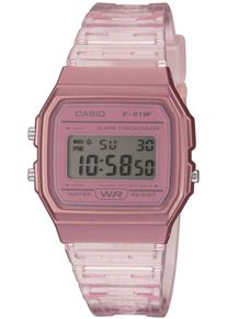 Chronograph, rosa (rosa, transparent), CASIO TIMELESS COLLECTION, Armbanduhren, Damen, Chronograph, Quarzuhr, Armbanduhr,Herren,Damen,Jugendliche, Digitaluhr,Resinarmband