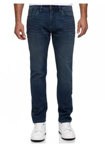 Regular-fit-Jeans INDICODE "INCoil", Herren, Gr. 38, L&auml;nge 32, denim night, Denim/Jeans, Obermaterial: 77% Baumwolle, 21% Polyester, 2% Elasthan, Abriebeffekte, regular fit kn&ouml;chellang, Jeans Regular-fit-Jeans, Baumwollmischung, regular fit