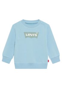 Sweatshirt LEVI'S KIDS "LVB LVB FRENCH TERRY BATWING", Jungen, Gr. 6M68, forget me not, Sweatware, Obermaterial: 60% Baumwolle, 40% Polyester, bedruckt, regular fit normal, Rundhals, Rippb&uuml;ndchen, Sweatshirts Sweatshirt, BABY UNISEX