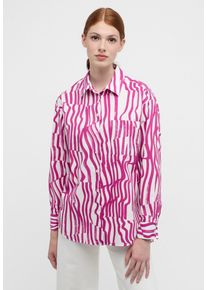 Hemdbluse Eterna "OVERSIZE FIT", Damen, Gr. 38, pflaume, 100% cotton, Blusen Hemdbluse, EASY IRON (b&uuml;gelleicht)