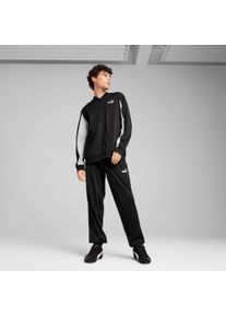Trainingsanzug Puma "POLY BASEBALL SUIT", Herren, Gr. S, schwarz (Puma schwarz), Trikot, Obermaterial: 100% Polyester, unifarben, regular fit, Sportanz&uuml;ge Trainingsanzug, zweiteiliges Set, mit elastischem Bund, mit verstellbarem Kordelzug
